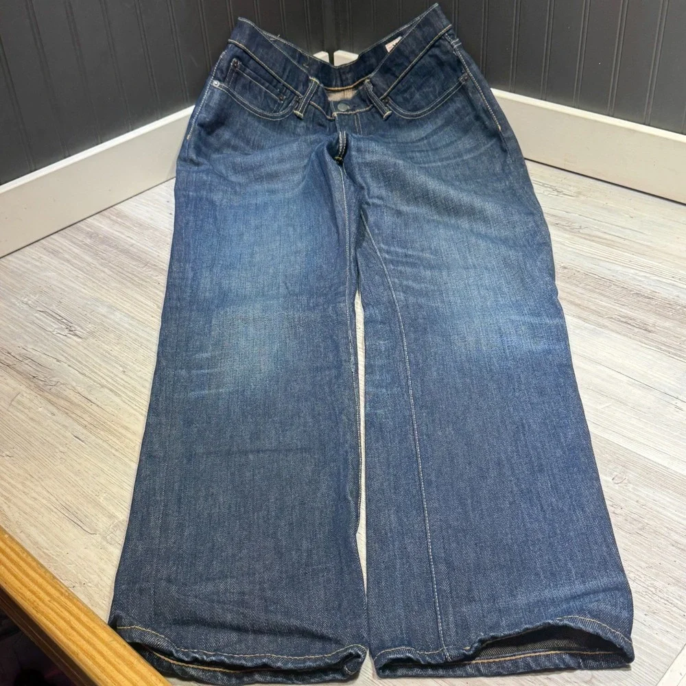 Levi's Straight Blue Denim Jeans White Oak Cone Made in USA 500 Series 34x32 Zip